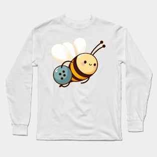 cute bee carrying a bowling ball Long Sleeve T-Shirt